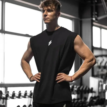 Sleeveless T-shirt Men Quick-drying Fitness Bodybuilding Shirt Male Fashion Basketball Vest Mesh Breathable Summer Gym Tank Men