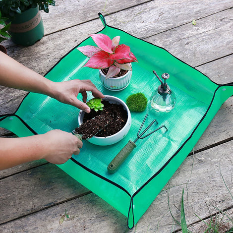 1pc Planting Mat Gardening Potting Pad Foldable Garden Plant Flower Pot Transplanting Waterproof Mats