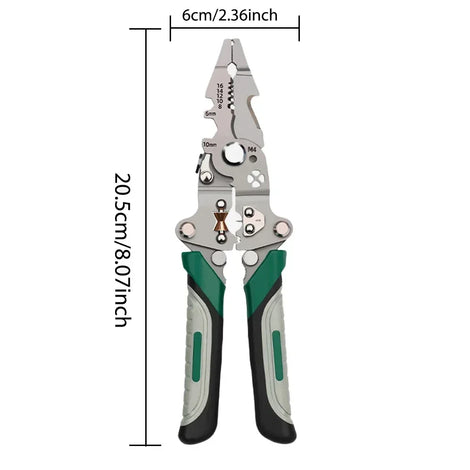 Foldable wire stripper, pulley design multi-function electrician wire splitter wire winding pliers crimping pliers hand tool