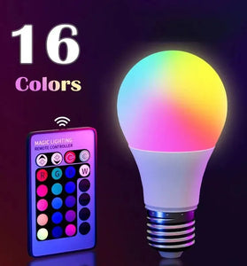 24 Key Remote Control Smart Lamp Atmosphere Light 16 Colors RGB Bulb LED Multicolor Bulb E27 220V Household Lighting Dimmable
