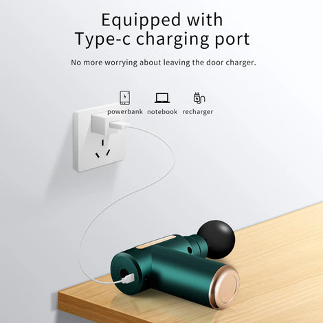 Fascial Massage Gun Electric Massager Powerful Mini Deep Tissue Massage Gun for Muscle Recovery Pain Relief with 4 Attachments