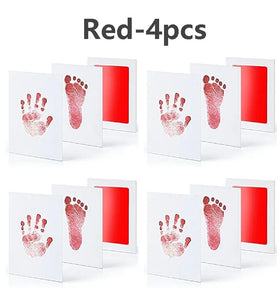 2/4pc Baby Handprint Footprints Ink Pads Safe Non-toxic No-Touch Skin Inkless Inkpad Kits Pet Cat Dog Paw Prints Souvenirs Gifts