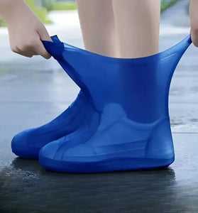 1 Pair Rubber Rain Boot Overshoes For Outdoor Use, Silicone Waterproof Shoe Covers, Rainy Day Shoe Cover, Reusable Non-Slip Rain