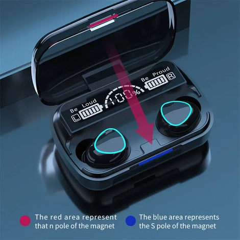 M10 TWS Wireless Earbuds: Sports Waterproof Design, Bluetooth Connection, 9D Stereo Sound + Charging Box & Microphone