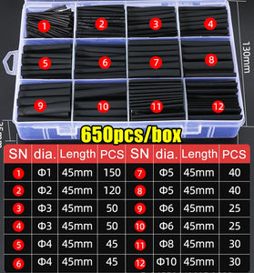 Heat Shrink Tube Kit Thermoresistant Tubing Heat Shrink Wire Wrapping Electrical Connection Cable Insulation Sleeved Protecter