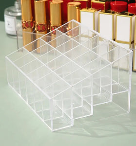 24 Grid Lipstick Holder Acrylic Cosmetics Storage Box Can Store And Sort Lipstick Nail Polish And Jewelry Display Rack