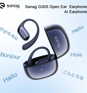 Sanag G30S Open Ear Wireless Earphone  Air Conduction  Ear Hook 48 Hours Playtime Bluetooth 5.4 OWS AI Earphone