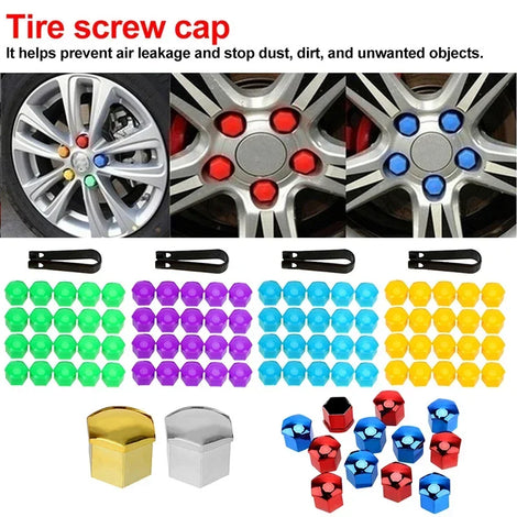 NEW 20PCS Car Wheel Nut Caps 21/19/17mm Protection Covers Caps Anti-Rust Auto Hub Screw Cover Car Tyre Nut Bolt Exterior