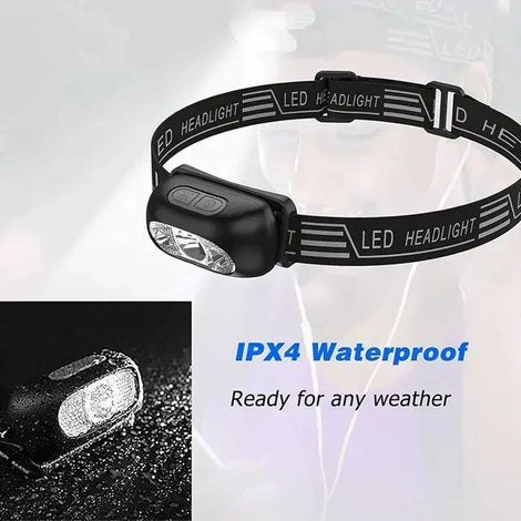 Strong Light Headlamp Mini Led Night Fishing Powerful Torch Head Lamp Outdoor Waterproof Camping Portable LED Sensor Headlamps