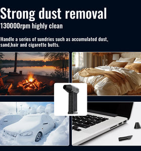 Mini Turbo Jet Fan Electric Air Duster with 3 Gear Adjustable 130000RPM Wind Speed 52m/s Car Computer Cleaning Blower Tool