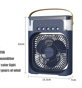 New 3 In 1 Fan AIr Conditioner Household Mini Air Cooler LED Night Light Portable Humidifier Air Adjustment Fan Office Home Fan